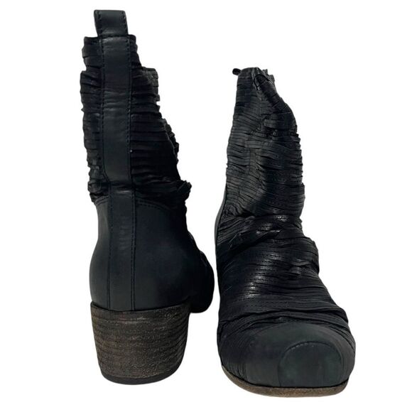 VIC MATIE Logan Leather Slash Cut Booties 37 - Picture 5 of 12